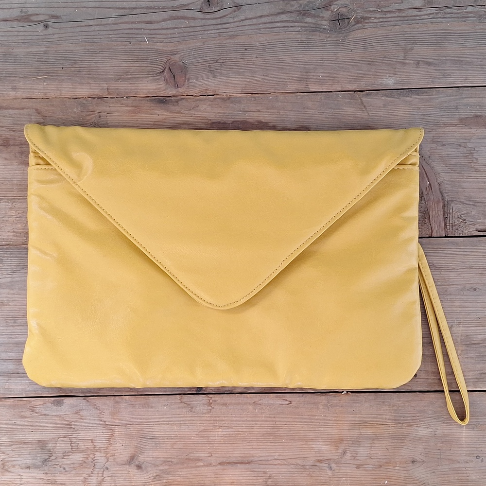 Yellow clutch purse